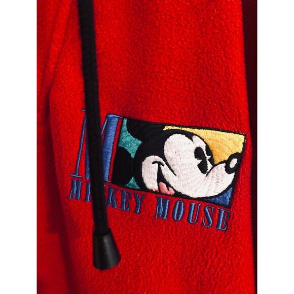 Mickey Mouse Sz S/M Fleece Jacket Embroidered Disney Inc Vintage 1990's Men - Picture 3 of 6